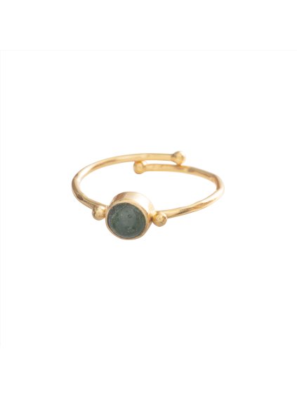 AW31051 Faithful Aventurine Gold Ring 1 A Beautiful Story