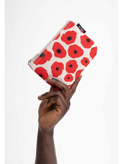 Small Pouch poppy print 01