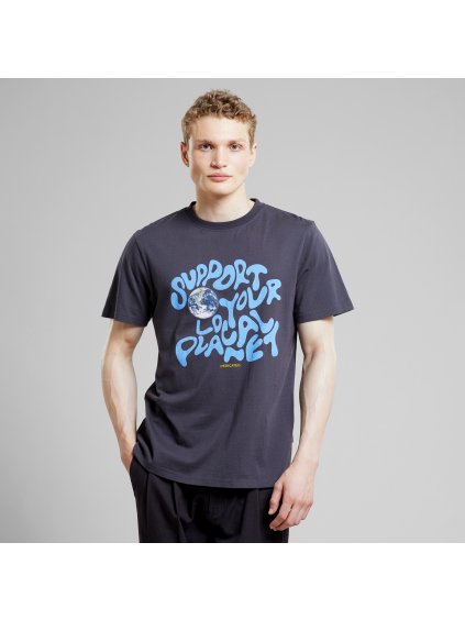 Pánské tričko s potiskem  „T-shirt Stockholm Support Globe Charcoal“