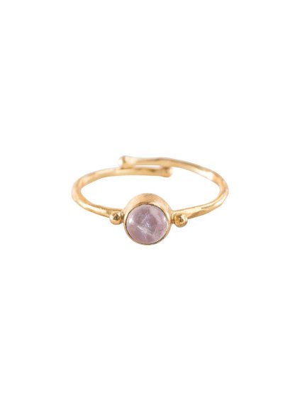 AW31058 Faithful Rose Quartz Ring Gold Plated Packshot A Beautiful Story 600x600@2x