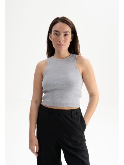 Nikara Knit Top grey blend 01