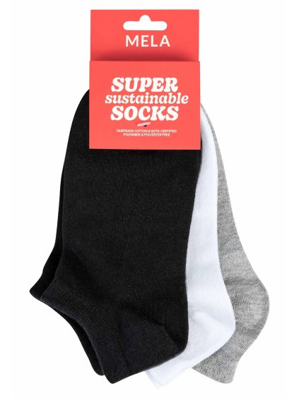 Sneaker Socks 3Pack black white grey blend 02