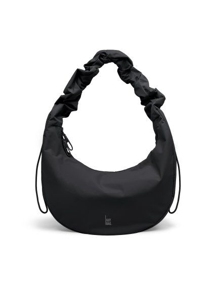 MOON BAG RUFFLE black 01 front shadow
