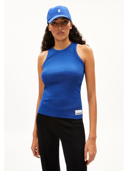 Dámské modré žebrované tílko „KANITAA dynamo blue“