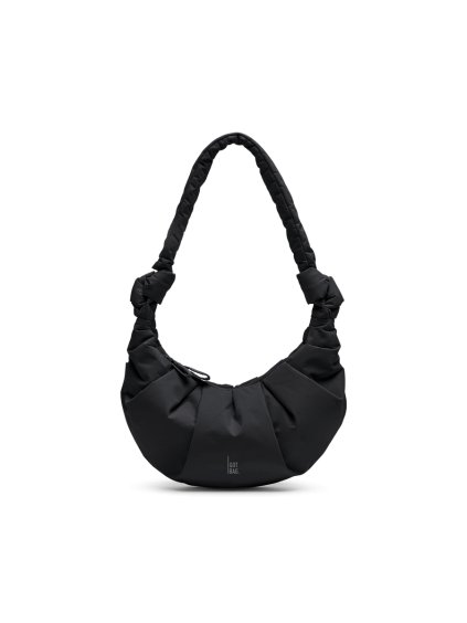 PLEAT MOON BAG SMALL black 01 front shadow compressed.png