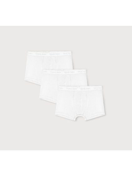 dgob men organic cotton core boxers 3 pack white white white