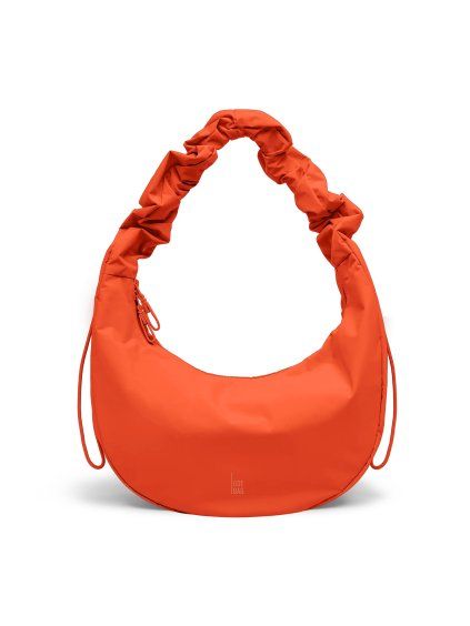 MOON BAG RUFFLE hot coral 01 front shadow