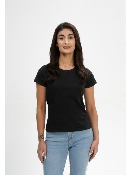 Lanisha women basic t shirt black 01