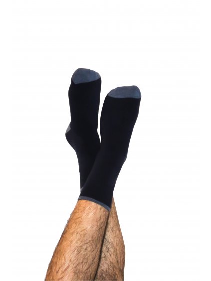 Termo ponožky z biobavlny - tmavě modré