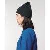 Rib Beanie Black Studio Front Detail 0
