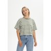Desna Cropped T Shirt thyme stripes 01