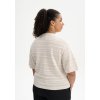 Arohi Structured Knit T Shirt cream blend 02