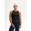 Prisha cropped ribbed tank top black 01