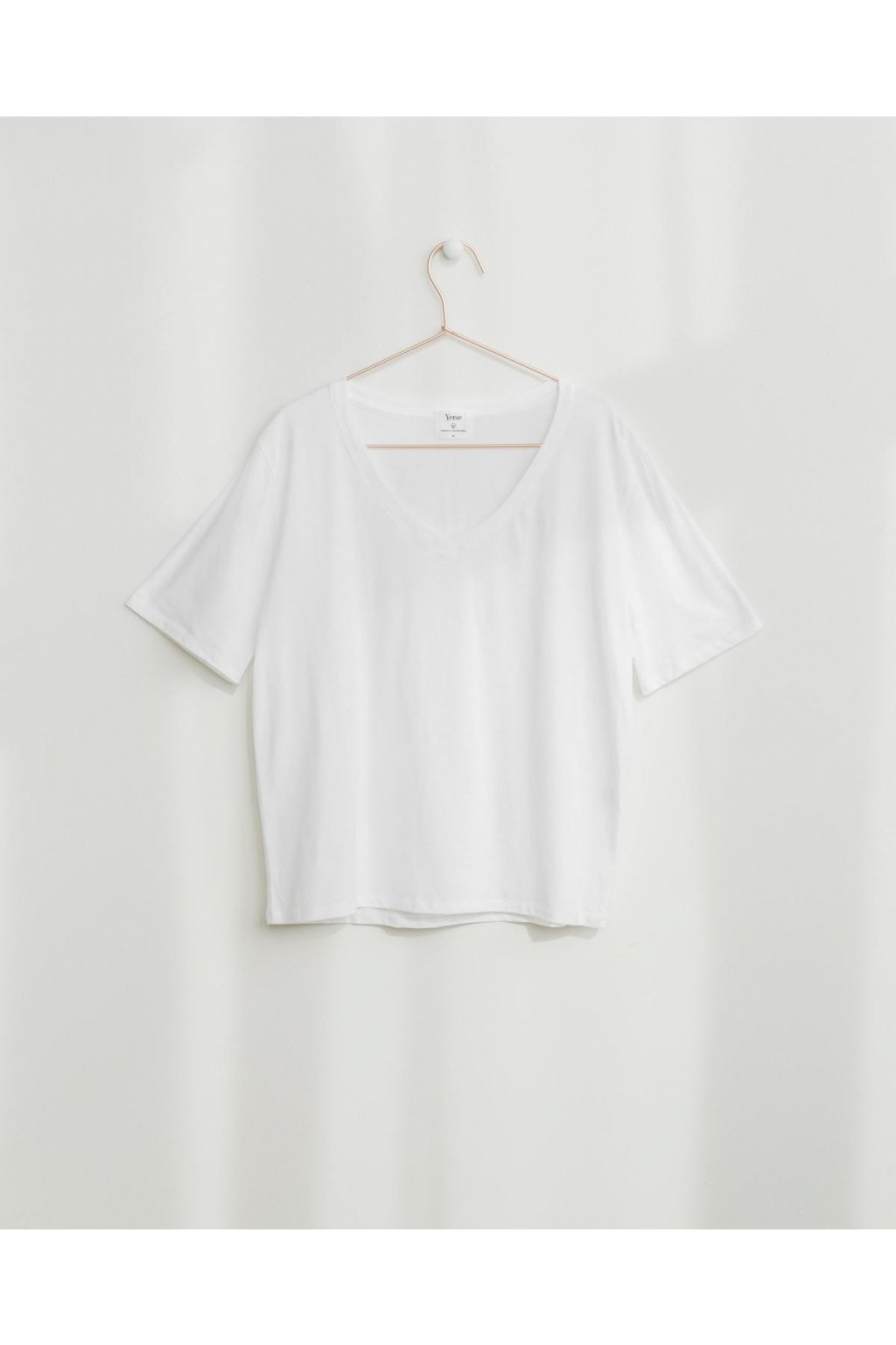 Dámske biele tričko „Basic V-neck T-Shirt optical white“