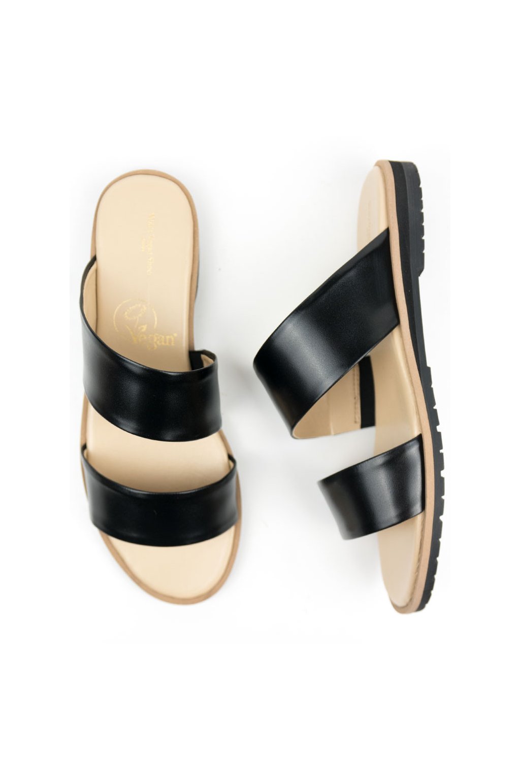 Dámske čierne sandále „Two Strap Sandals Black“