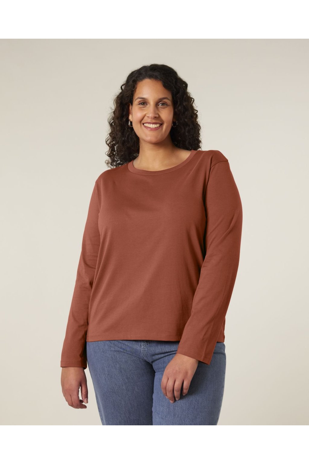 Dámske tehlové tričko s dlhým rukávom "Muser Long Sleeve Heritage Brown"