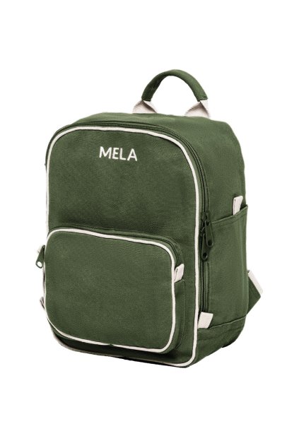Menší zelený batoh z biobavlny "MELA II MINI olive green"