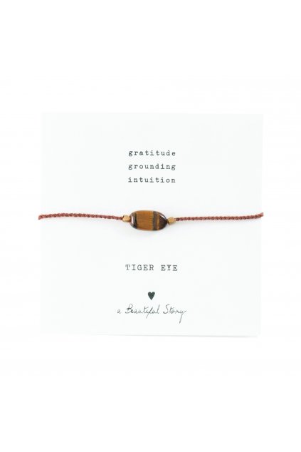 Dámsky náramok "Gemstone Card Tiger Eye Gold Bracelet"