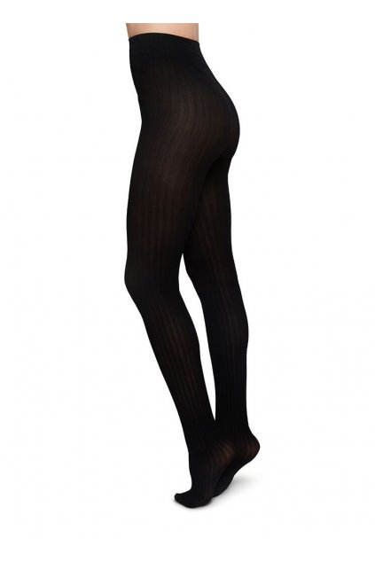 Pančuchy "Alma Rib Tights" - čierne