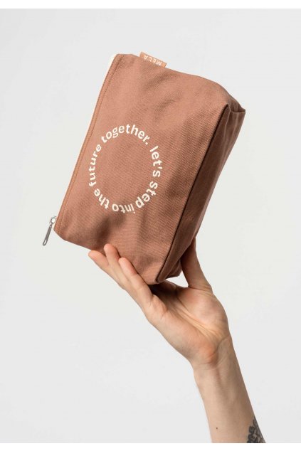 Kozmetická taštička "BIG POUCH nougat/future print"