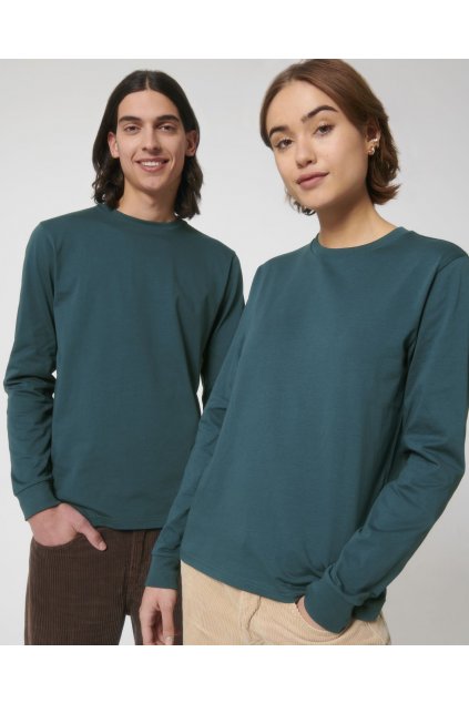 Unisex zelenomodré tričko s dlhým rukávom "Shifts Dry Stargazer"