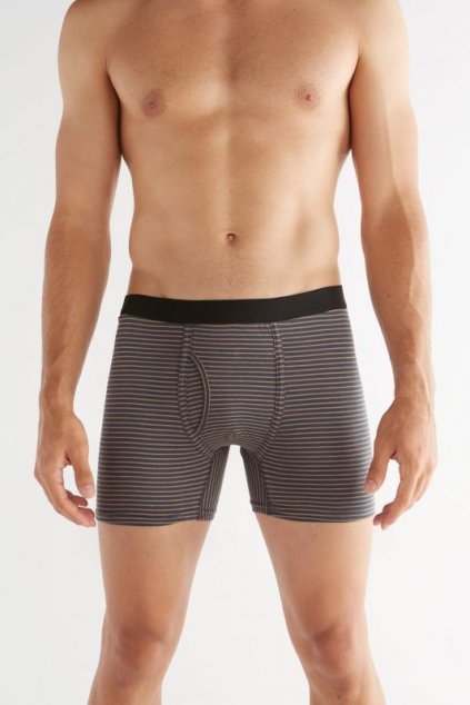 Pánske pruhované boxerky "Boxer Shorts indigo/ingwer"
