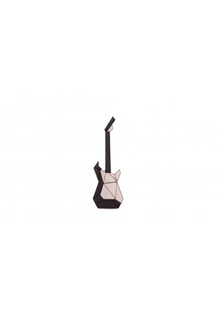BeWooden Drevená brošňa v tvare elektrickej gitary "Electric Guitar Brooch"