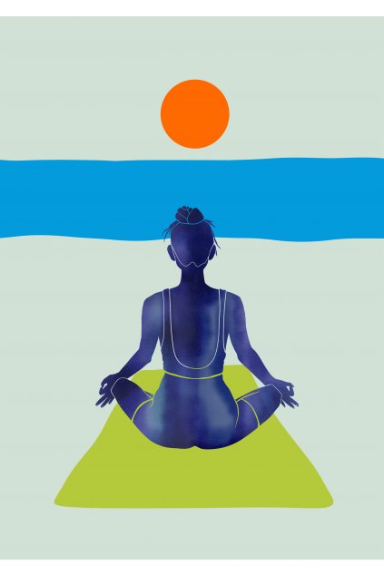 Digitálny plagát "Meditation on the beach"