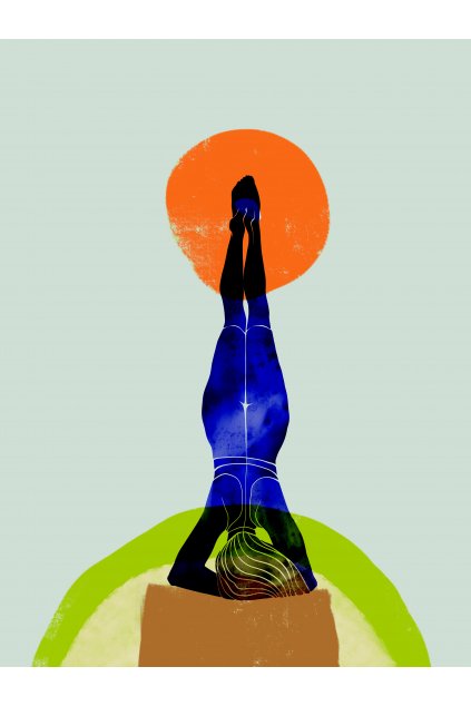 Digitálny plagát "Yoga Shoulder Stand"