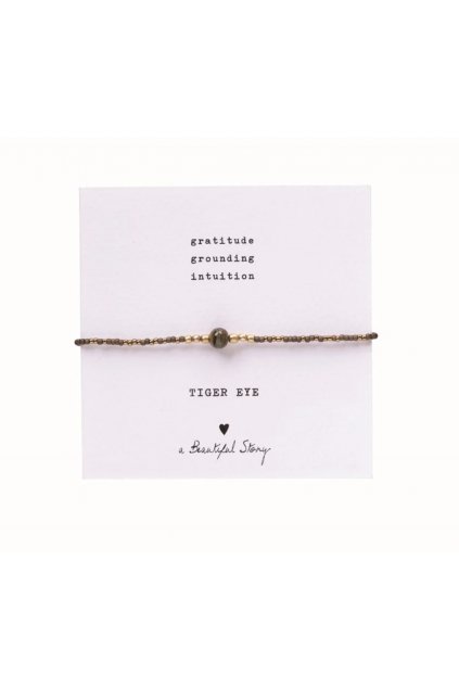 Náramok na kartičke "Iris Card Tiger Eye Gold Bracelet"