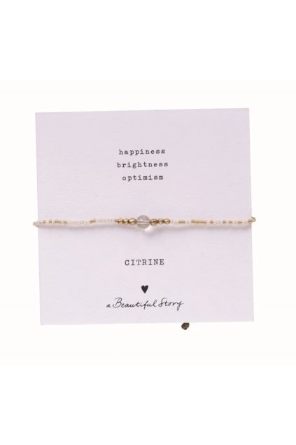 Náramok na kartičke "Iris Card Citrine Gold Bracelet"