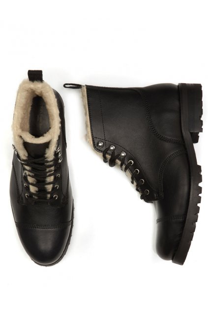 Pánske čierne zateplené členkové topánky „Insulated Work Boots Black“