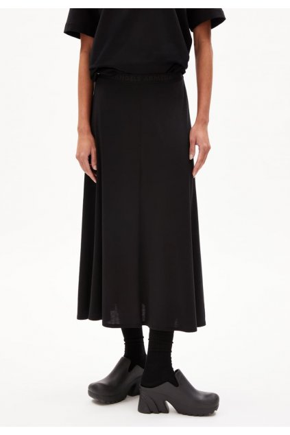 Dámska čierna sukňa s elastickým pásom „ILENIAA LARAA black"