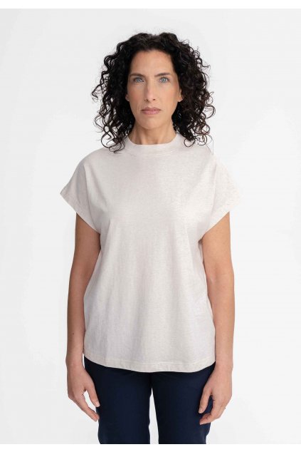 Dámske krémové tričko "MADHU cream blend"