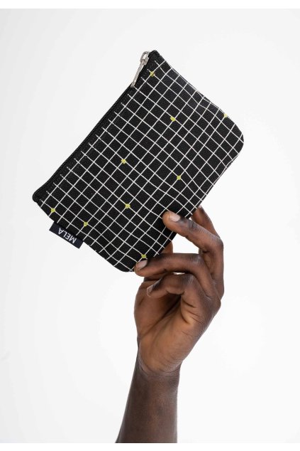 Kozmetická taštička malá "SMALL POUCH black/grid"