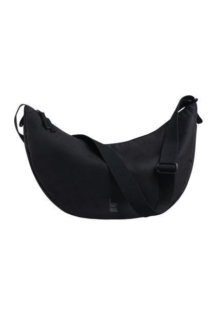 Veľká kabelka "MOON BAG LARGE black" z recyklovaných plastov z oceánov