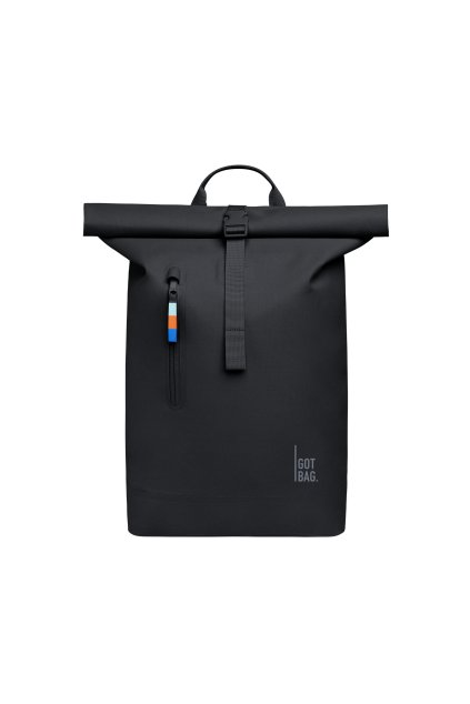 Čierny batoh "ROLLTOP LITE 2.0 black" z recyklovaných plastov z oceánov