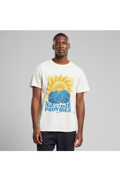 Pánske tričko s potlačou  „T-shirt Stockholm Nature Provides Oat White“