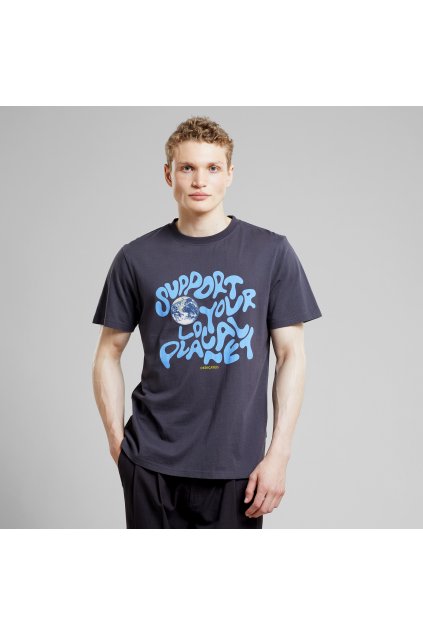 Pánske tričko s potlačou  „T-shirt Stockholm Support Globe Charcoal“