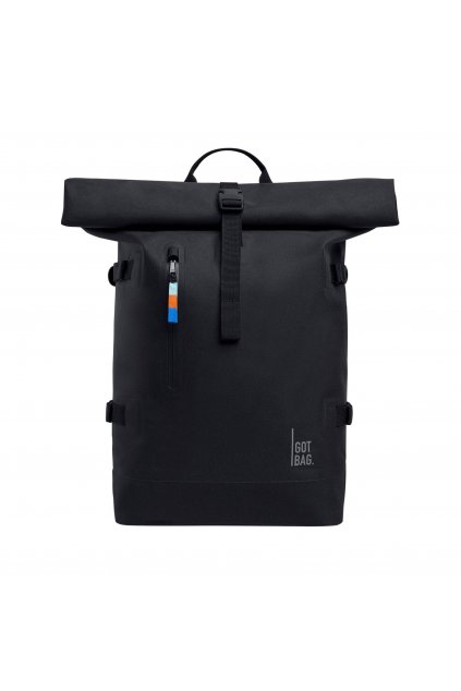 Čierny batoh "ROLLTOP 2.0 black" z recyklovaných plastov z oceánov