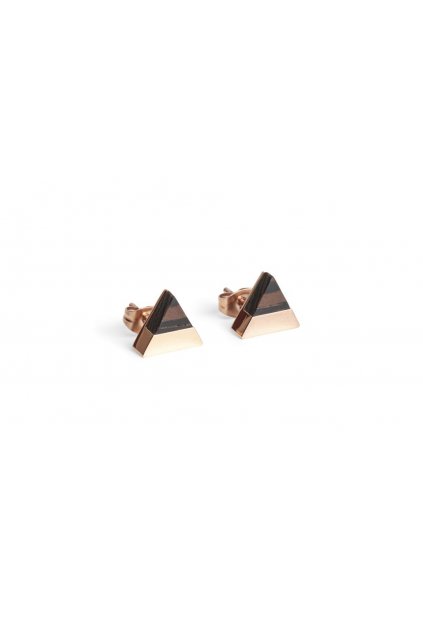 0 rose earrings triangle