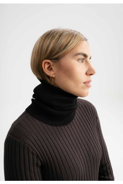 Unisex čierny loop šál "DAIVI black"