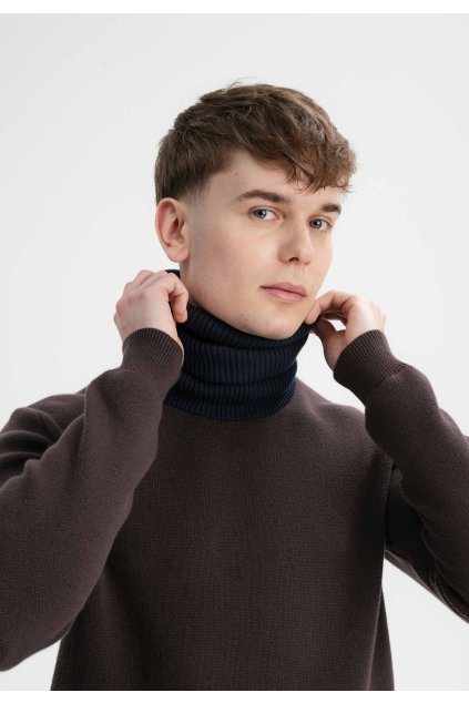 Unisex tmavomodrý loop šál "DAIVI navy"