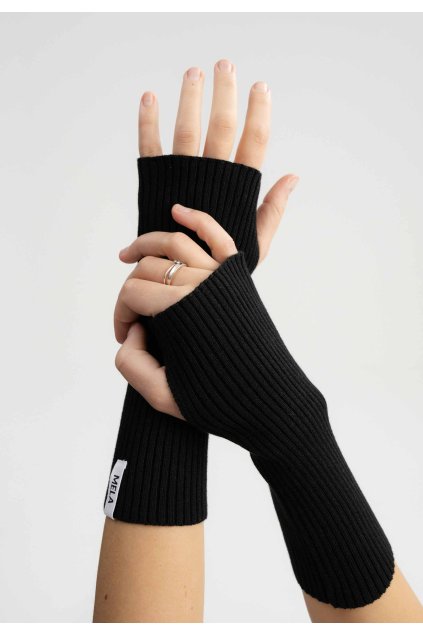 Unisex čierne rukavice bez prstov "DIPTA black"