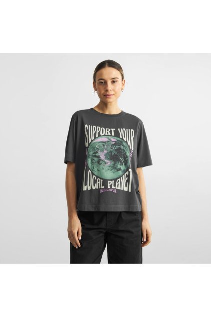 Dámske tričko s potlačou "Vadstena Your Planet Charcoal"