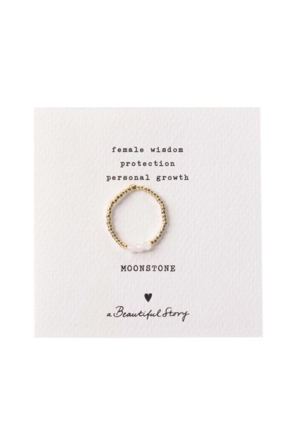 Dámsky prsteň "Clarity Moonstone Gold Ring"