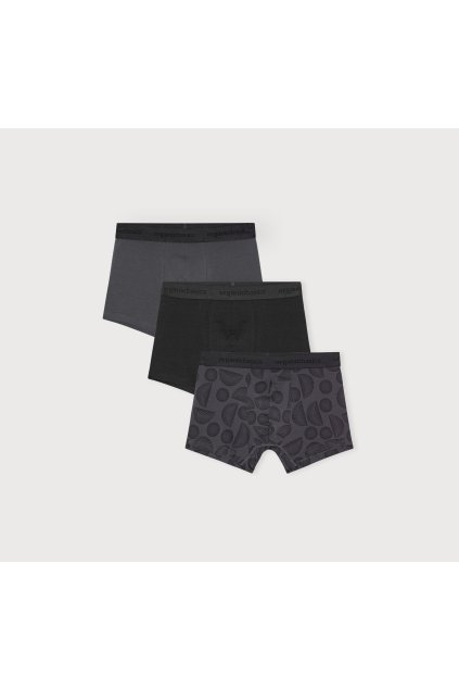 Bavlnené boxerky 3-balenie "Core Boxers 3-Pack slate+black/ black/ slate orb print"