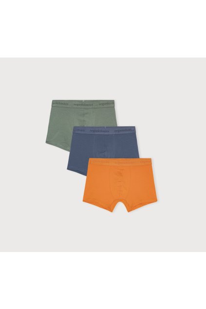 Bavlnené boxerky 3-balenie "Core Boxers 3-Pack seaweed / ocher / rainy blue"