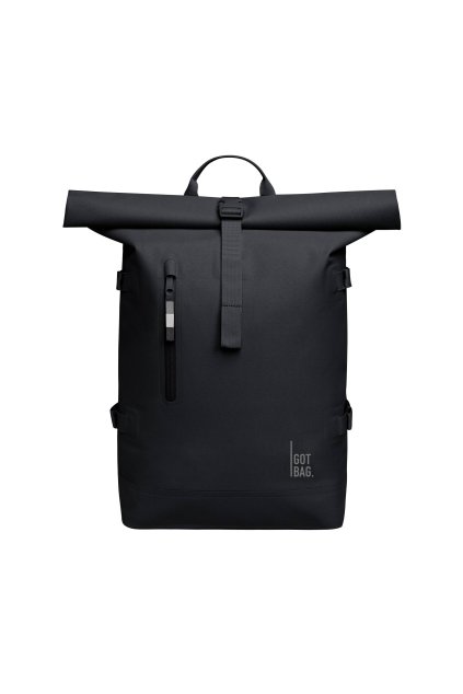 Čierny batoh "ROLLTOP 2.0 MONOCHROME black" z recyklovaných plastov z oceánov