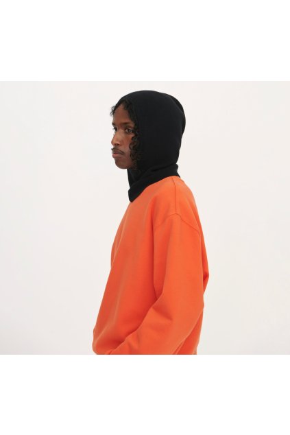 Čierna kukla z biobavlny "Soft Knit Balaclava Black"